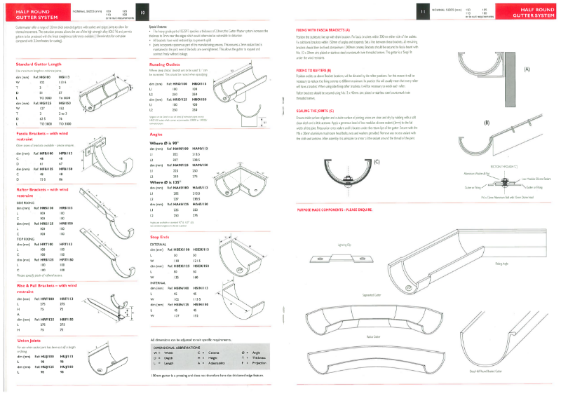 Cast Half Round Guttering