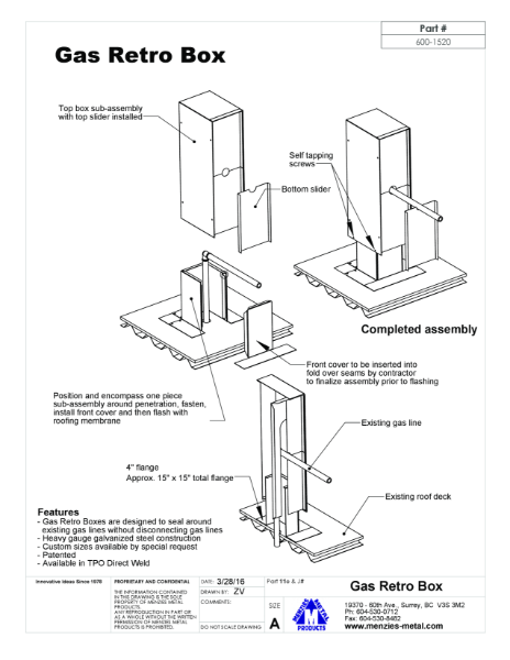 TECHNICAL DRAWING - GAS RETRO BOX