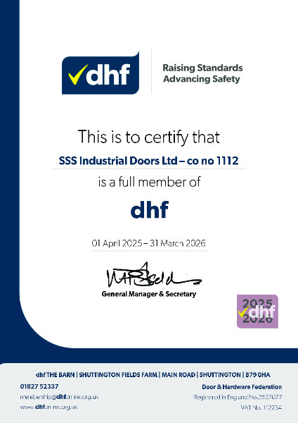 DHF Certificate of Membership