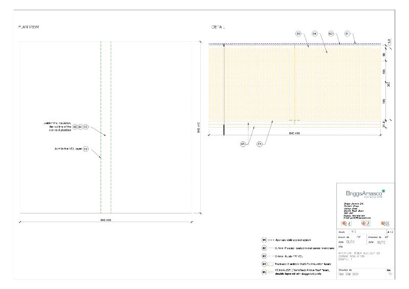 BAM-DRW-0201 --- Aperture Riser Buildup 02 - 350MM Insulation Sample 1