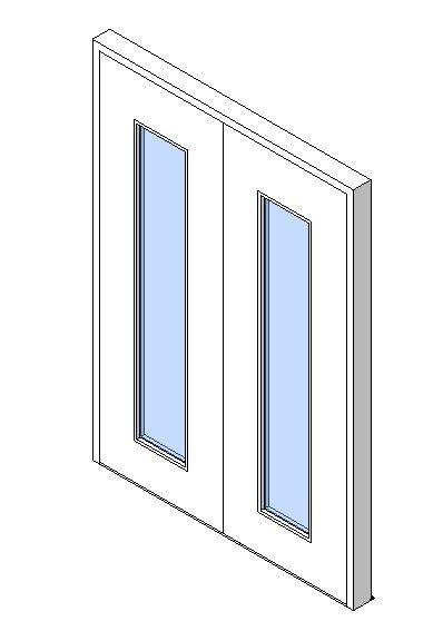 External Double Door, Vision Panel Style VP04