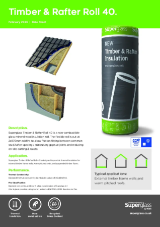 Superglass Timber & Rafter Roll 40 - Datasheet
