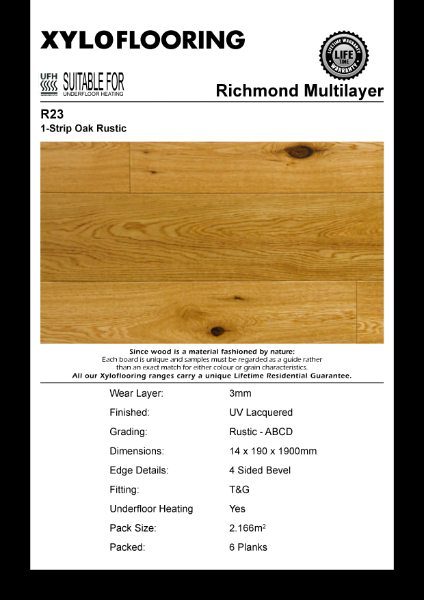 Xylo Flooring - R23 Datasheet