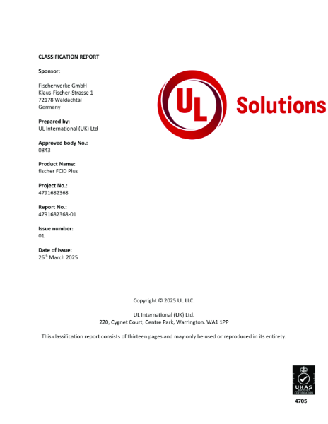 UL Classification report - FCiD Plus