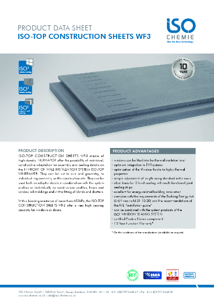 WF3 construction sheets