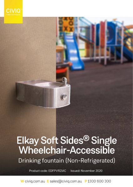 Elkay® Soft Sides® Single Wheelchair-Accessible Drinking Fountain