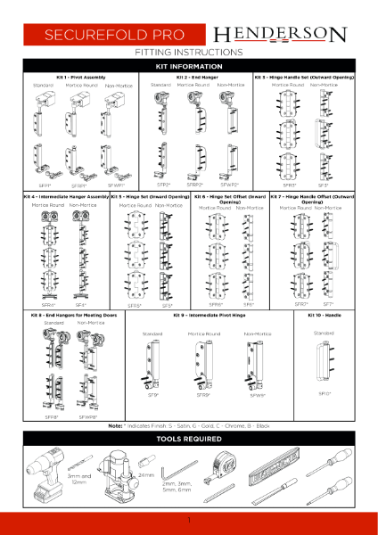 Securefold Pro Fitting Instructions