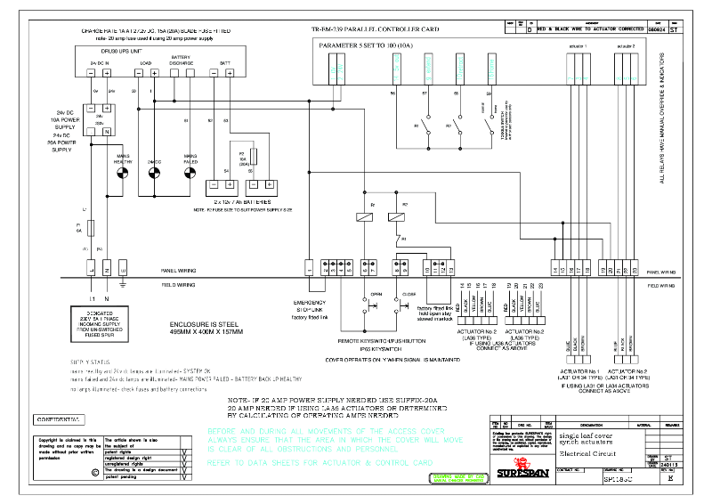 SP1185C - Single Leaf - Double Actuator