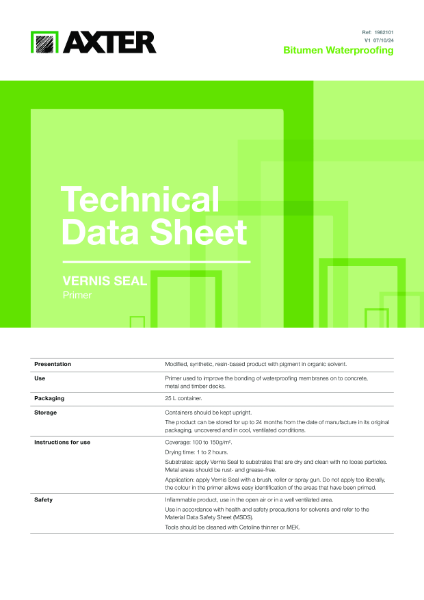 Vernis Seal Technical Datasheet