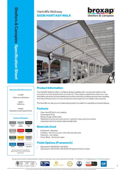 Hartcliffe Specification Sheet