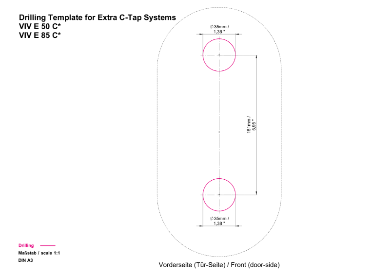 BRITA VIVREAU Extra C-Tap Drilling Template