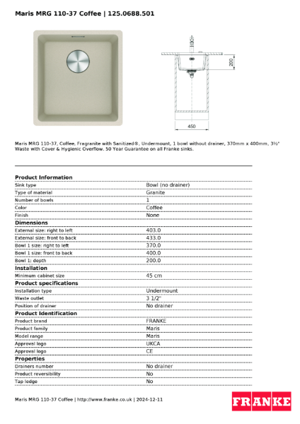 Product Sheet 125.0688.501