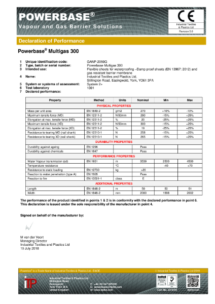 Powerbase® Multigas 300 DoP R5-0
