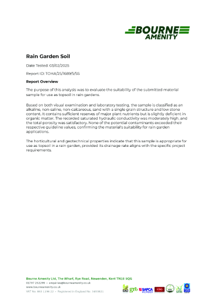 Rain Garden Soil