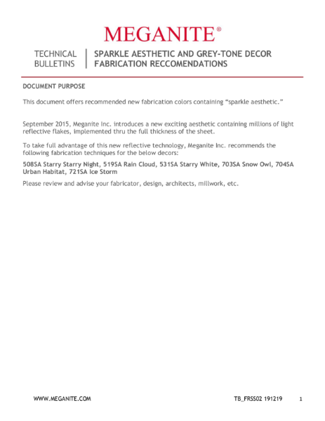 Fabrication Recommendations_Sparkle Series