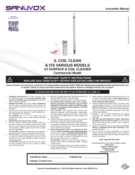 Instruction Manual for IL Coil Clean (EN)