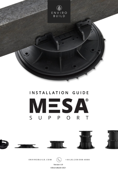 Mesa adjustable pedestal supports installation guide
