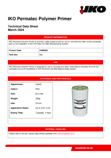 Technical Data Sheet (TDS) - IKO Permatec Polymer Primer