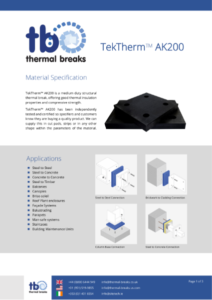 TekTherm™ AK200 Material Data Sheet