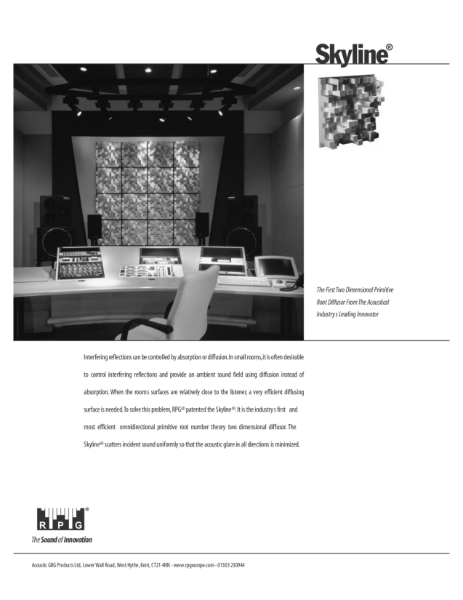 RPG Skyline - Acoustic Tile - Ceiling or Wall Mountable