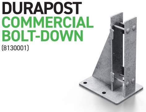 DuraPost® Commercial Bolt-Down - Fence Post Base Plate