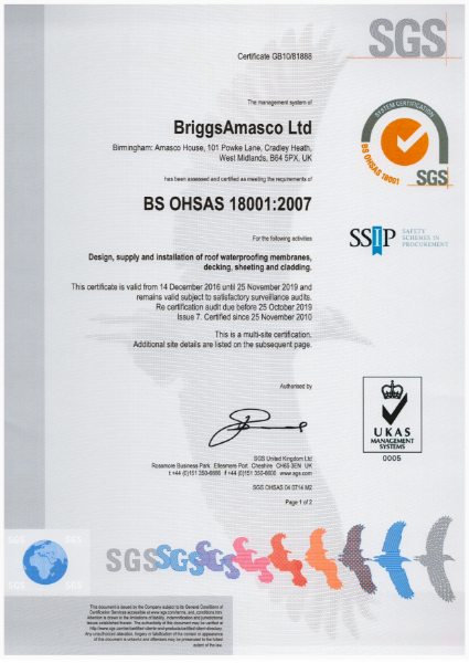 BriggsAmasco BS OHSAS 18001:2007