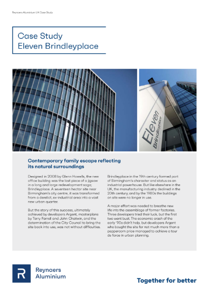 Case Study: Eleven Brindleyplace, featuring aluminium curtain wall