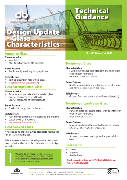 Balustrade Technical Guide for Glass Characteristics