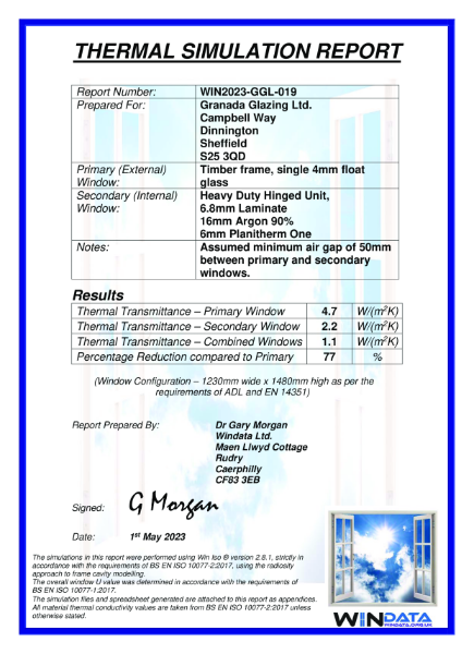 HDHU (Double Glazed) - Thermal Simulation Report