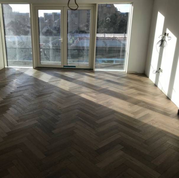 Herringbone Fumed Parquet UV Oiled Engineered Wood Flooring