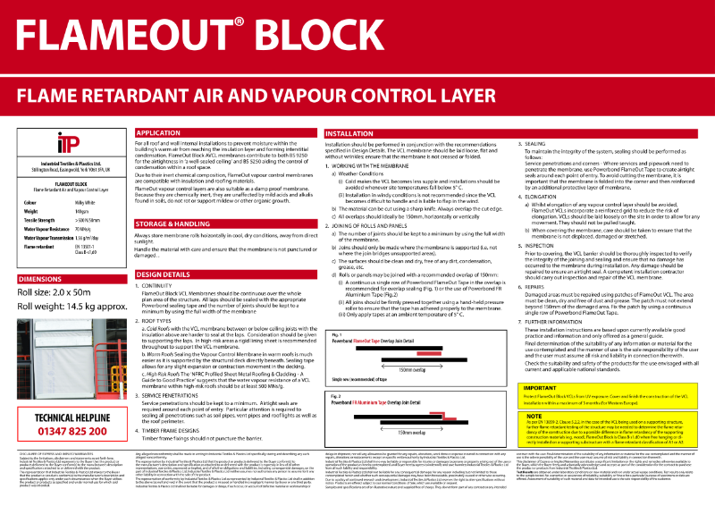 FlameOUT® Block Standard Inst R3-6