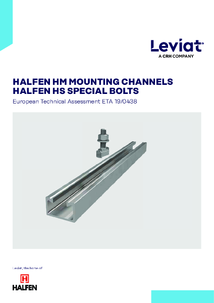 HALFEN HM mounting channels/ HS special bolts