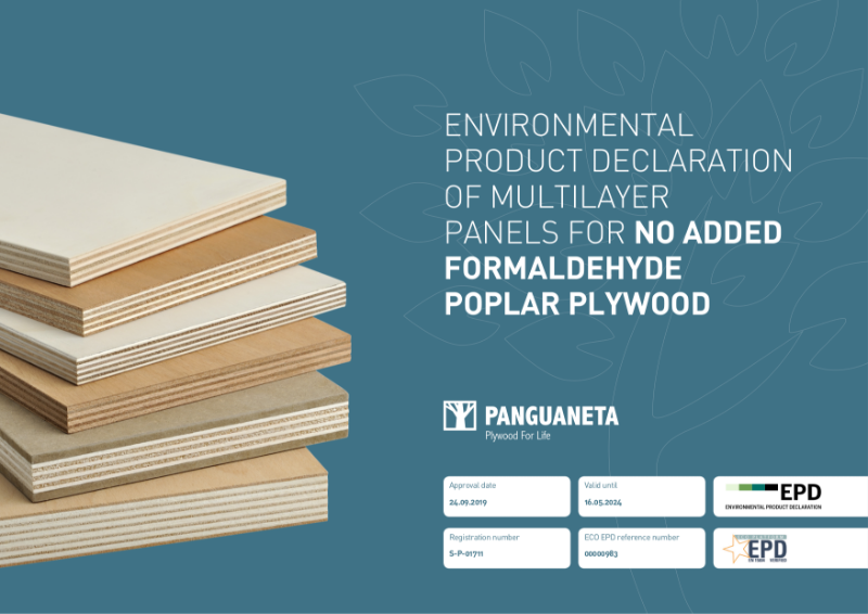 Environmental Product Declaration of Multilayer Panels for No Added Formaldehyde (NAF) Poplar Plywood
