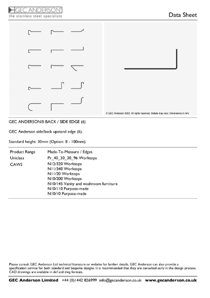 GEC Anderson Data Sheet - Edge 6