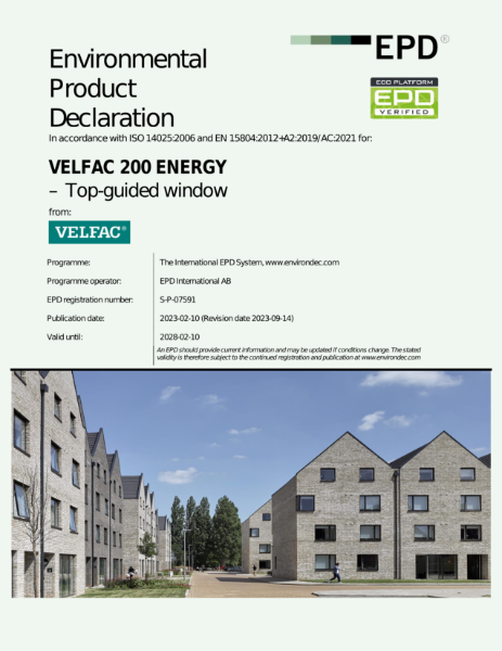 Product specific EPD VELFAC 200 ENERGY