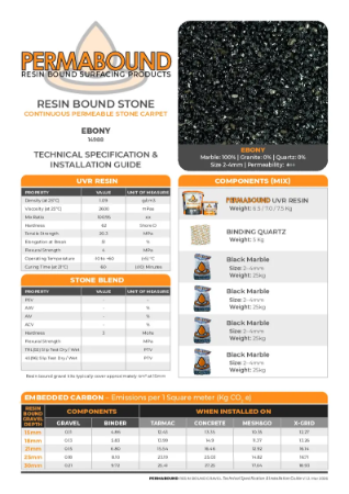 Resin Bound Stone — Ebony TDS