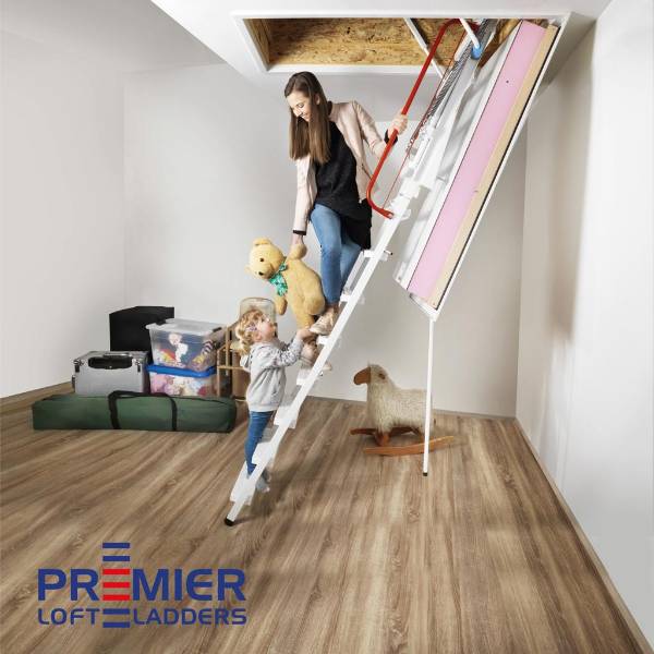 Passivhaus certified loft ladder with fire protection