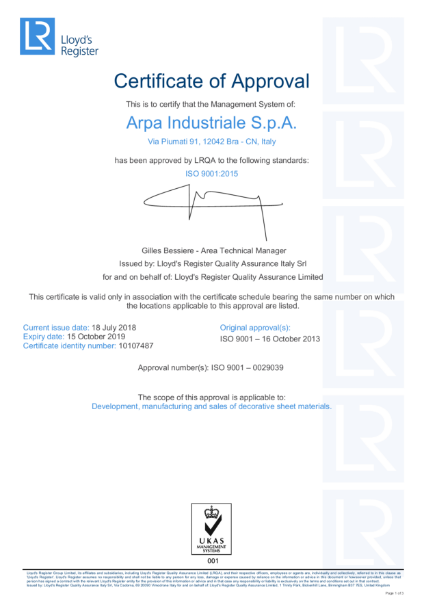 ISO 9001:2015 Certificate