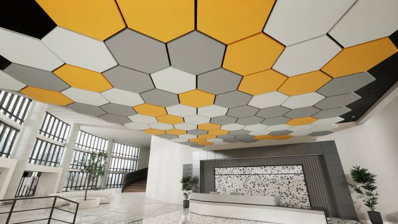 Sonify by Zentia – Sonify Canopy (Hexagon) - Ceiling System