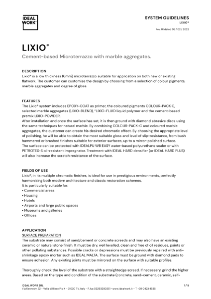 Lixio® Data Sheet