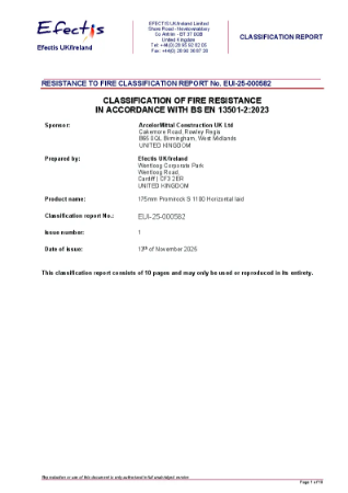 SBI-ECO (175mm-Hor) EN 13501-2