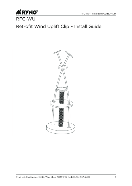 RFC-WU Retrofit Wind Uplift Paving Clip Install Guide