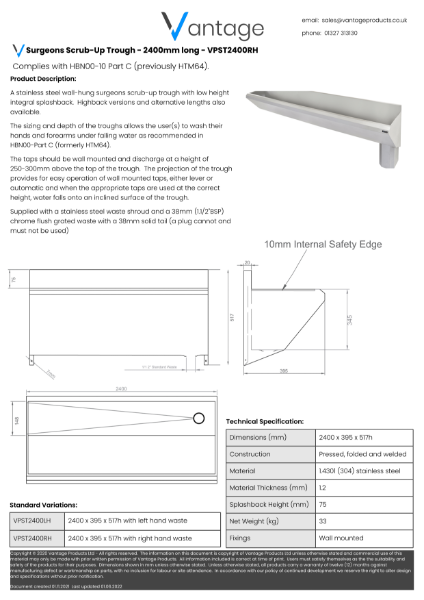 Product Data Sheet - VPST2400RH (02)