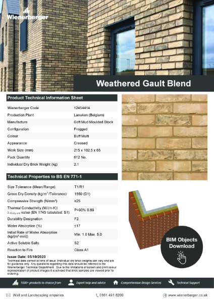 Weathered Gault Blend Data Sheet
