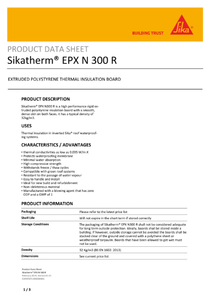 Sikatherm® EPX N 300 R Insulation