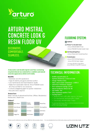 Arturo Mistral Concrete Look & Resin Floor UV