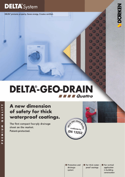 Delta-Geo-Drain Quattro Four-ply Drainage Sheet