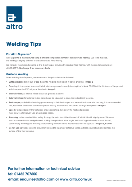 Altro Suprema Technical Installation Guide