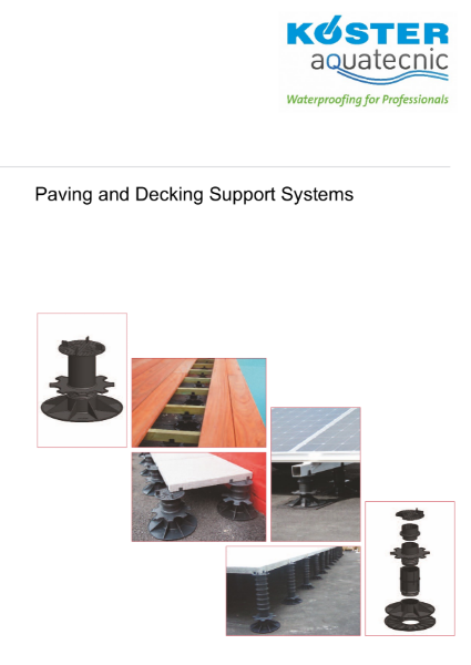 Koster Adjustable Pedestal Supports Brochure
