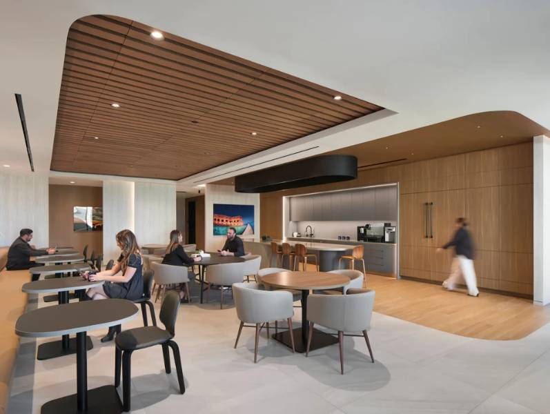 SoftenUp™ Ceiling Frames Elevate Trivest Employee Spaces